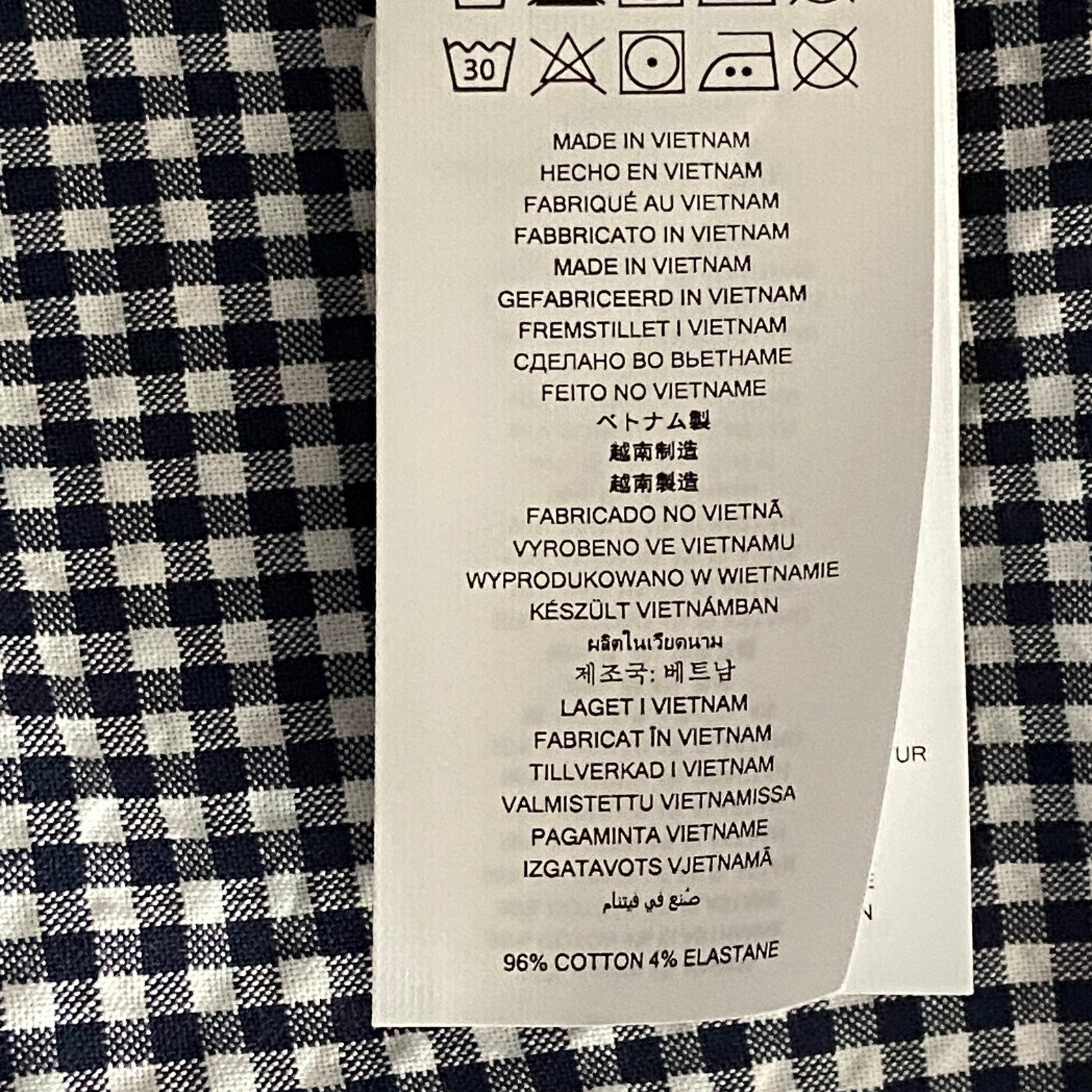 Michael Kors Shirt Men's XL Casual Short Sleeve Shirt Black & White Gingham