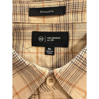 AG Los Angeles Wayne Work Shirt Men's XL Relaxed Fit Tan Plaid