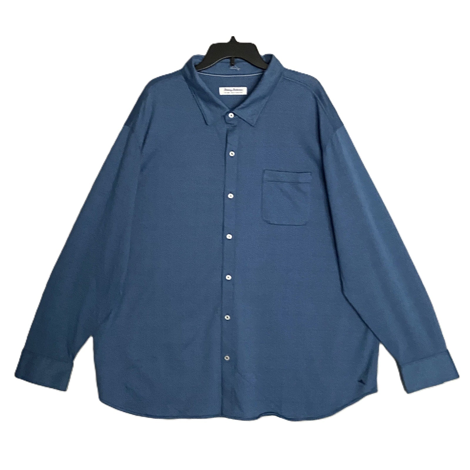 Tommy Bahama Shirt Men's 3XLB Big & Tall "San Lucio Stretch" Long Slv Blue