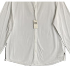 Michael Kors Dress Shirt Men's XL Slim Fit Long Sleeve Stretch White Knit