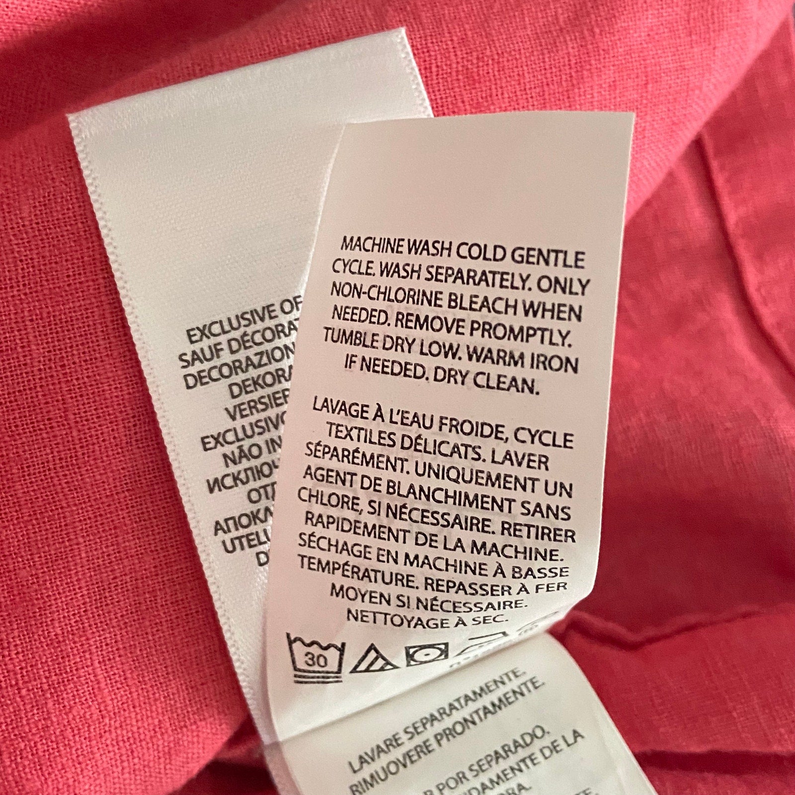 Polo Ralph Lauren Shirt Men's Small Classic Fit Short Slv Linen Blend Red