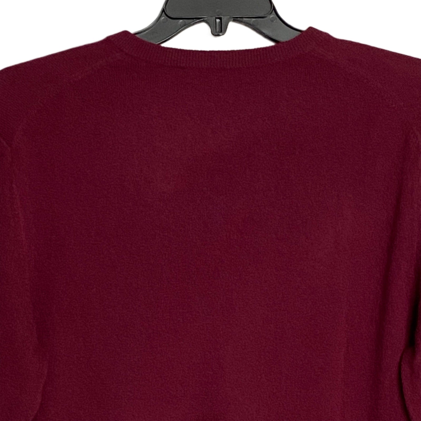 Daniel Cremieux V-Neck Sweater Men's Large Luxury Cashmere Burgundy