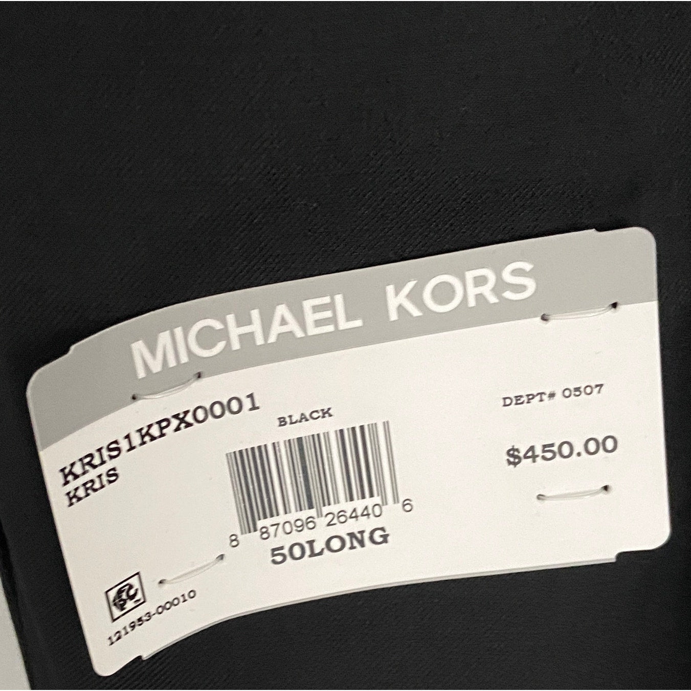 Michael Kors Suit Jacket Men's 50L Modern Fit Airsoft Stretch Solid Black