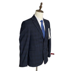 Calvin Klein Suit Jacket Men's 36 Short Slim Fit Malbin Wool Blend Navy