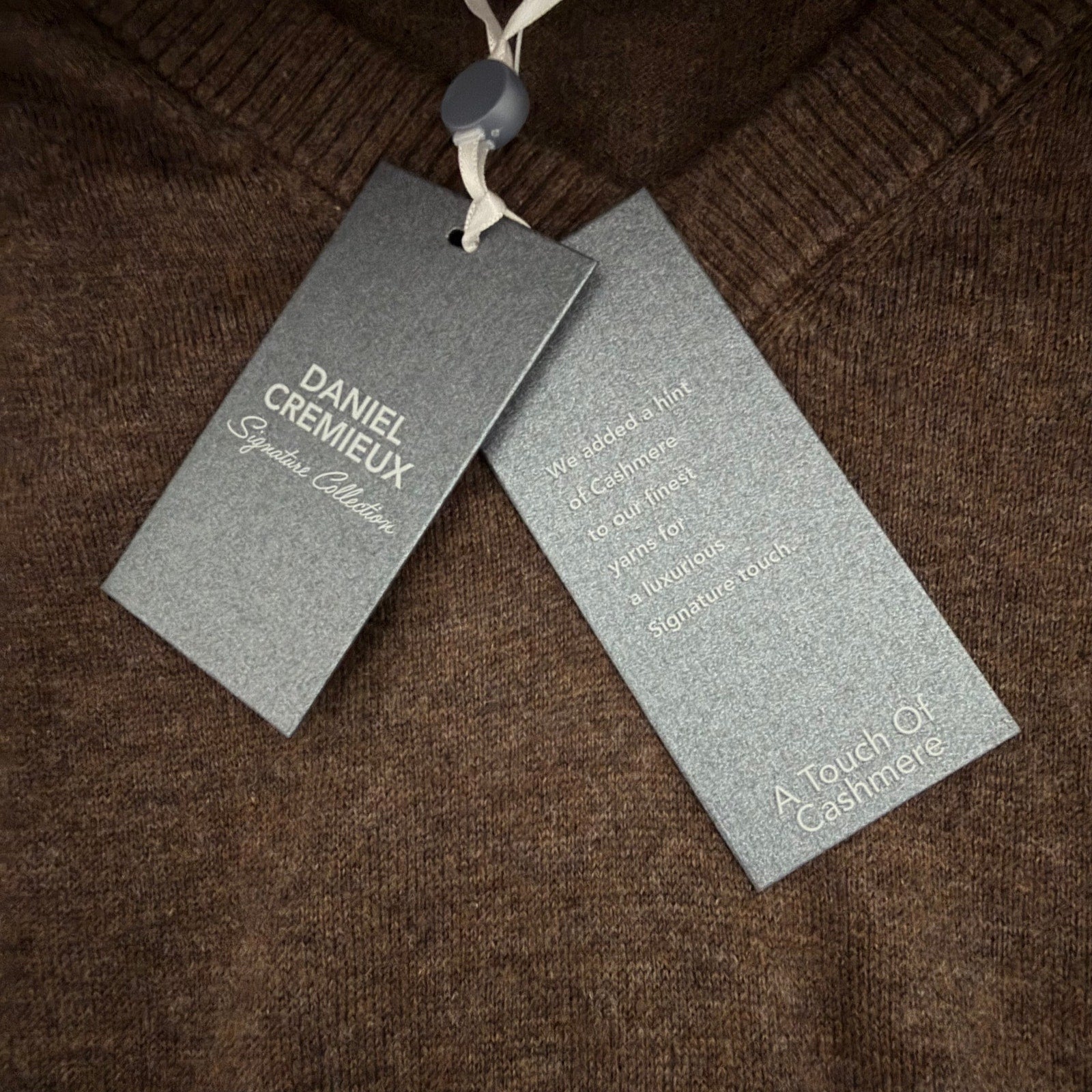 Daniel Cremieux Sweater Vest Men's XXL Supima Cotton Cashmere Blend Brown