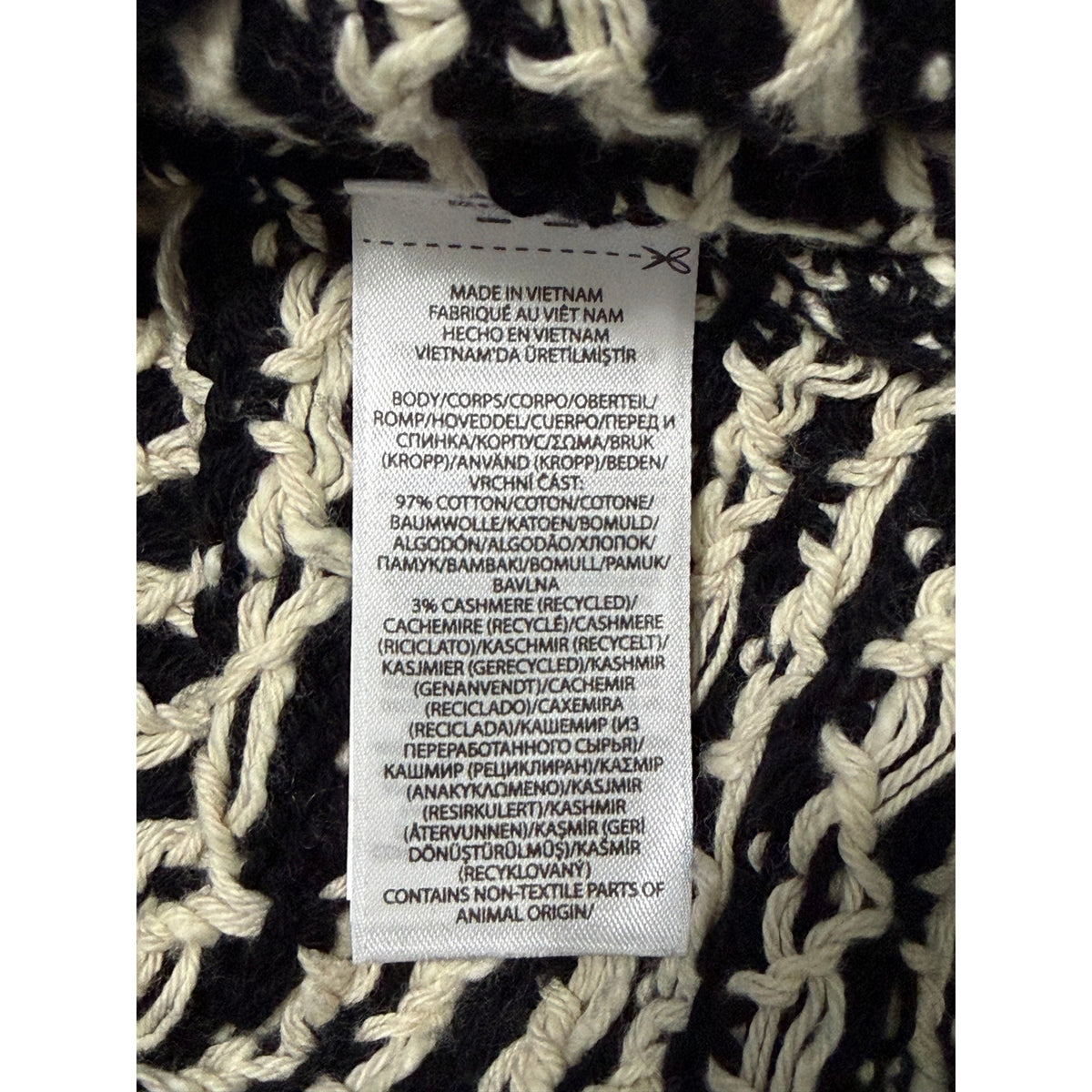 Polo Ralph Lauren Men's XXL Snowflake Cotton Cashmere Sweater Black