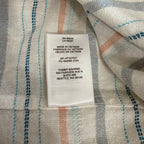 Tommy Bahama Shirt Men's Small Castelo Baja Linen Multicolor Stripe Hooded