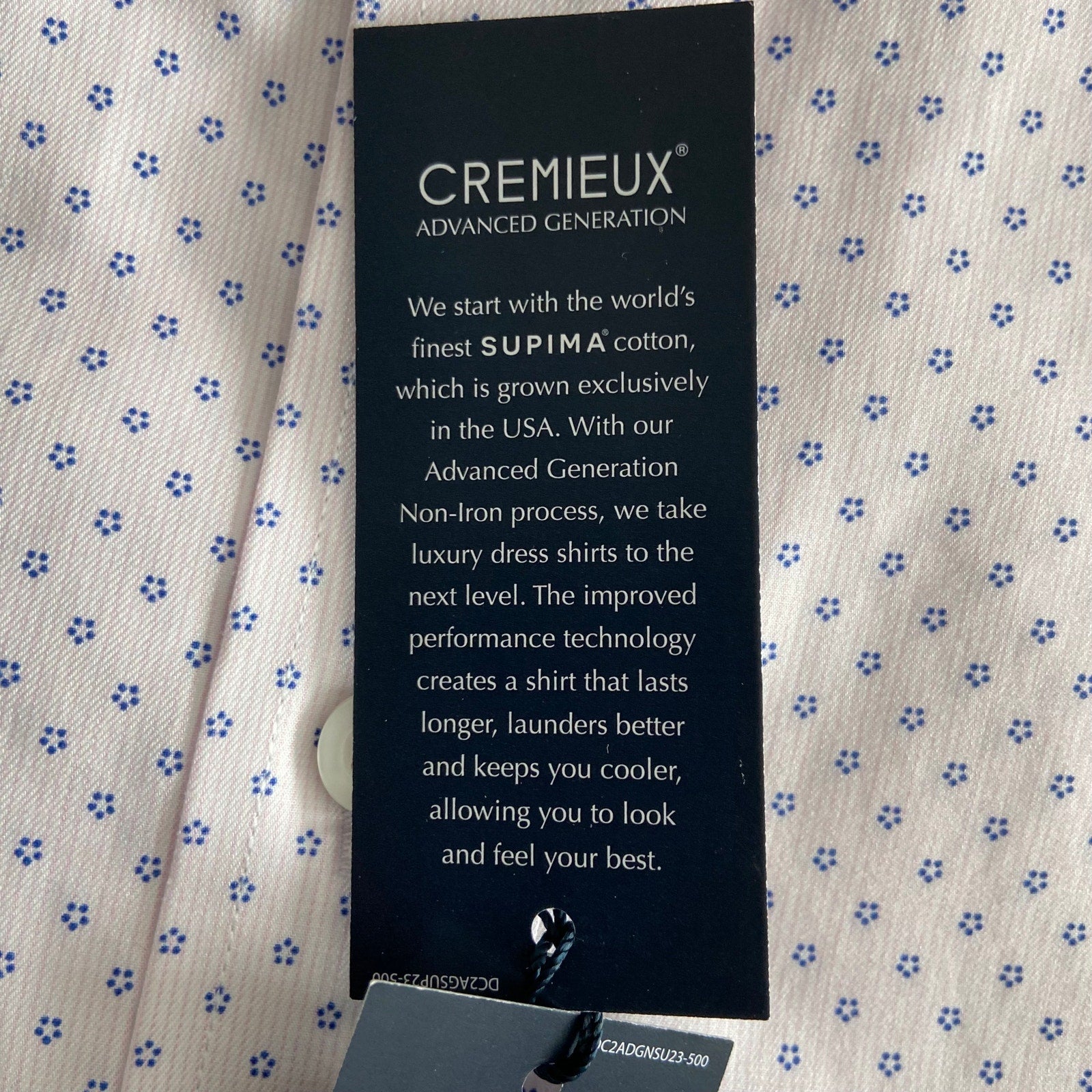 Daniel Cremieux Dress Shirt Men's 16-33 Slim Fit Supima Cotton Pink Star