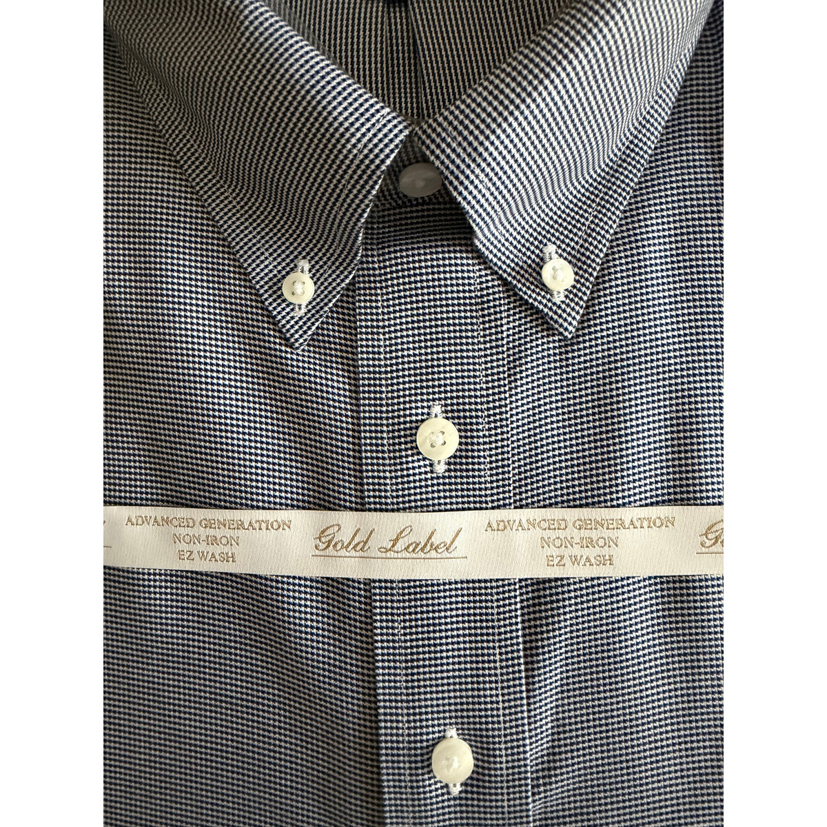 Roundtree & Yorke Shirt Big & Tall Men's 19 36/37 Dress Shirt Navy Blue