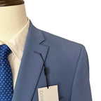 Bar III Suit Jacket Men's 44 Regular Slim Fit Wool Blend Stretch Light Blue