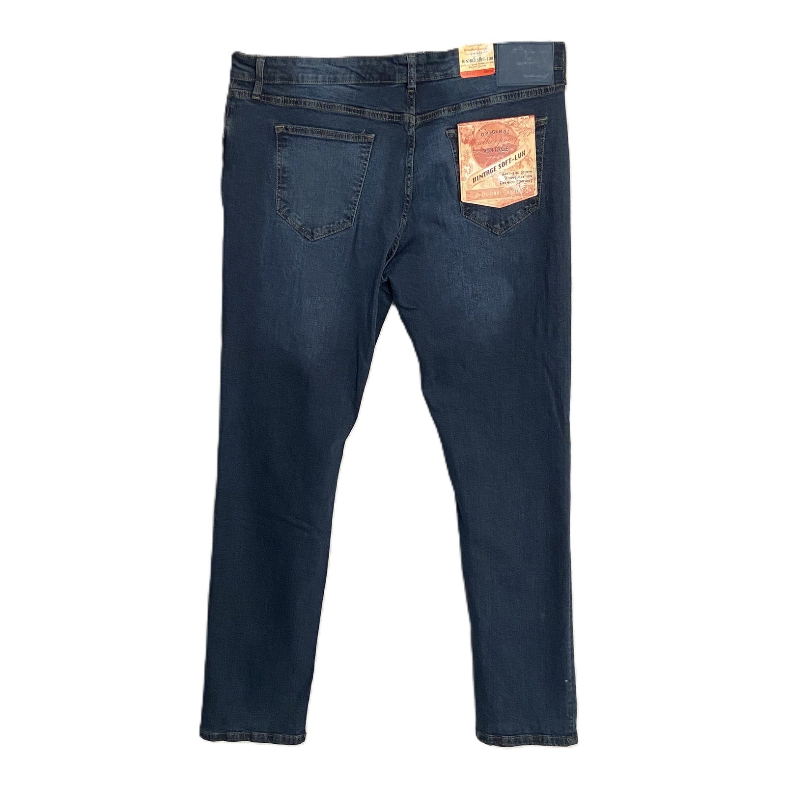 Weatherproof Vintage Men's 40x34 Slim Fit Vintage Soft-Lux Blue Denim Jeans