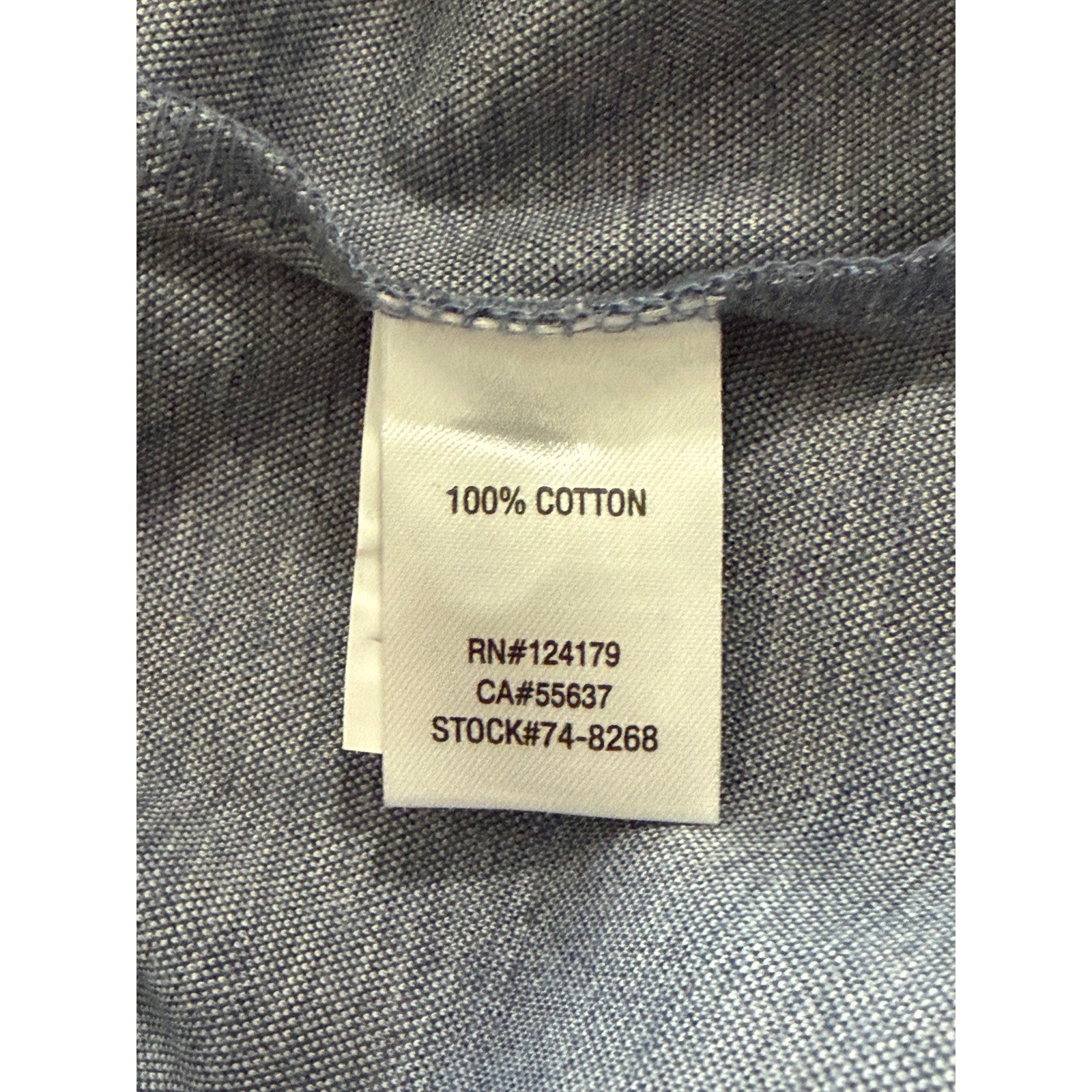 Johnston & Murphy Shirt Men's XL Long Sleeve Navy Gingham Pockets