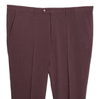 Nautica Ceylon Dress Pant Men's 46x32 Flat Front Active Stretch Burgundy