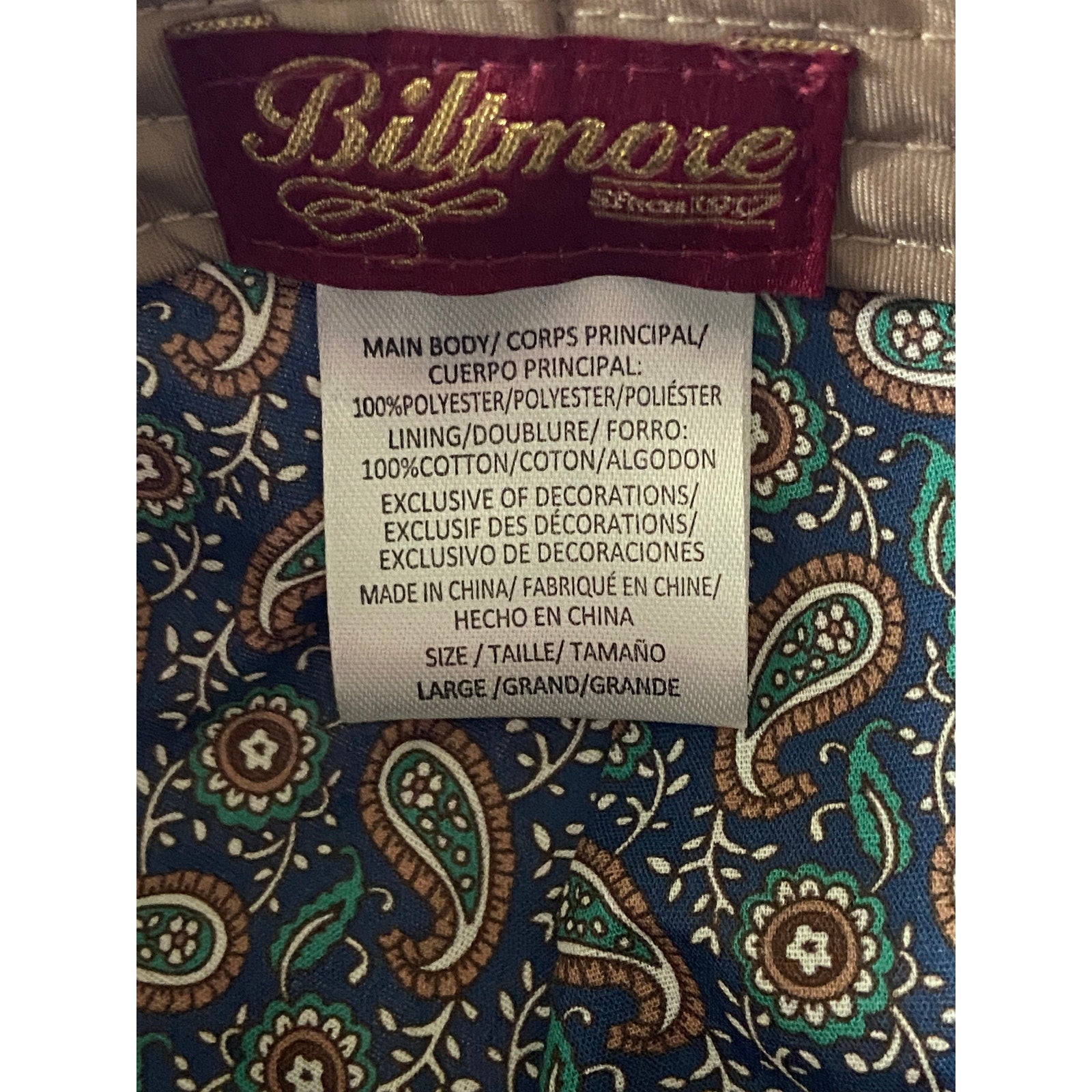 Biltmore Driver Newsboy Hat Tan Grid Large