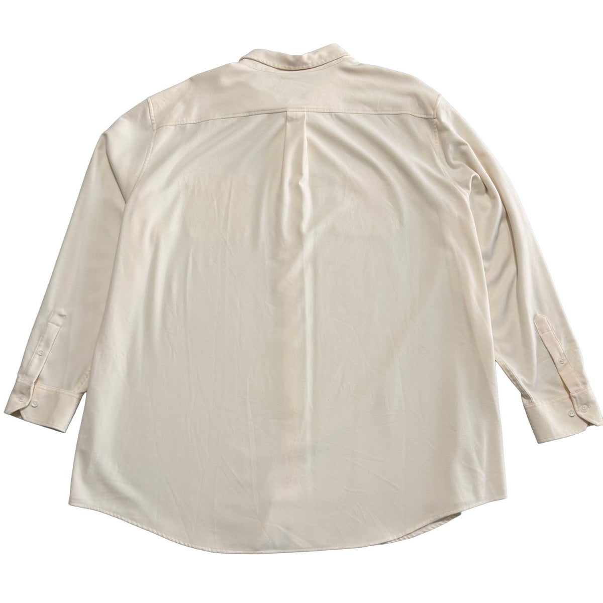 Murano Woven Shirt Men's 4XT Big & Tall Solid Long Sleeve Pockets Ecru