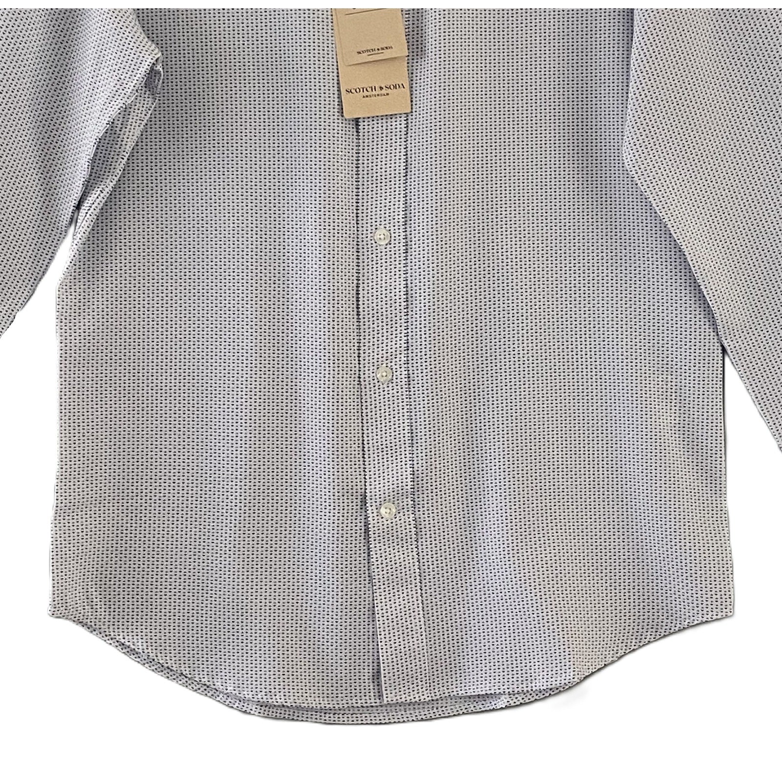 Scotch & Soda Shirt Men's 15.5 34/35 Dress Shirt Modern Fit Stretch White