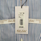 Roundtree & Yorke Shirt Big & Tall Men's 20 36/37 Blue/Pink Strp Dress Shirt