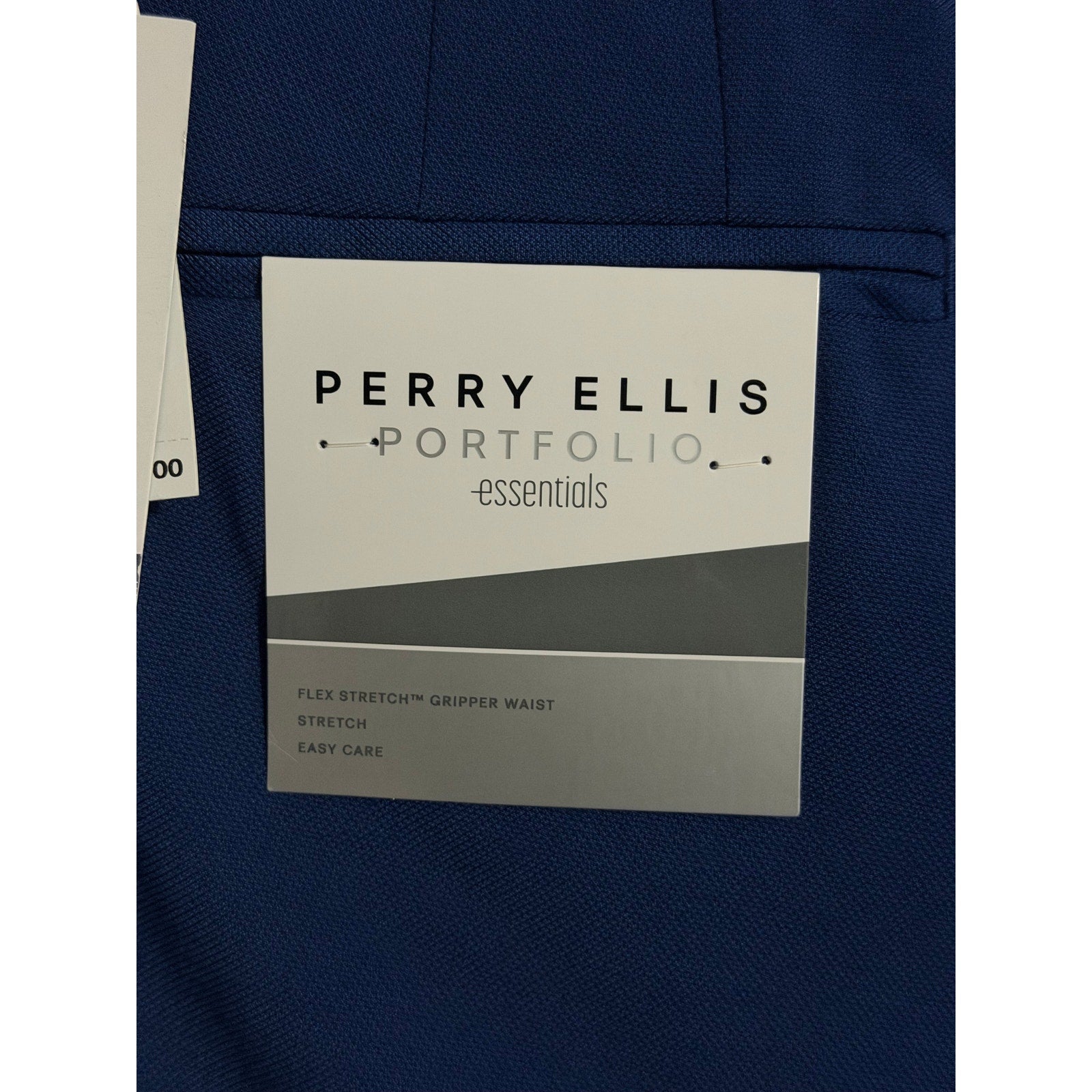 Perry Ellis Portfolio Pants Men's 34"x30" Dress Pants Modern Fit Navy