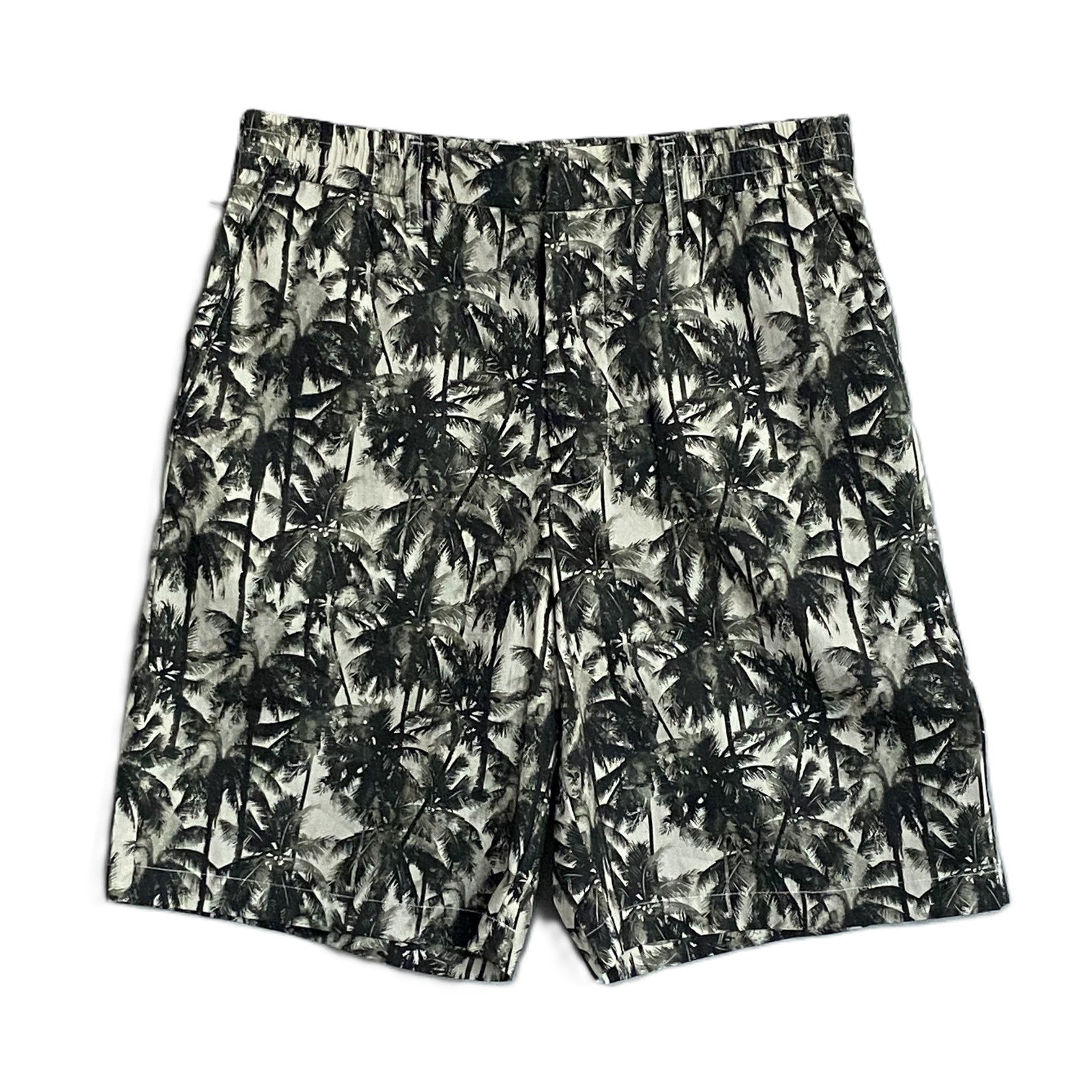 Armani Exchange Shorts Men's 38W Cotton Bermuda Shorts Green Tropical Print