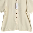 Roundtree & Yorke Caribbean Men's XXL Embroidered Short Sleeve Shirt Cream