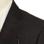 Calvin Klein Men's 42 Long Sport Coat Slim Fit Brown Herringbone Wool