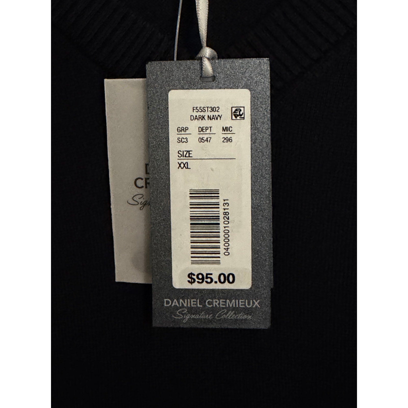Daniel Cremieux Sweater Vest Men's XXL Supima Cotton Cashmere Blend Navy