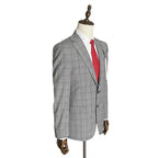 Calvin Klein Suit Jacket Men's 40R Xtra Slim Fit Wool Blend Light Grey Plaid