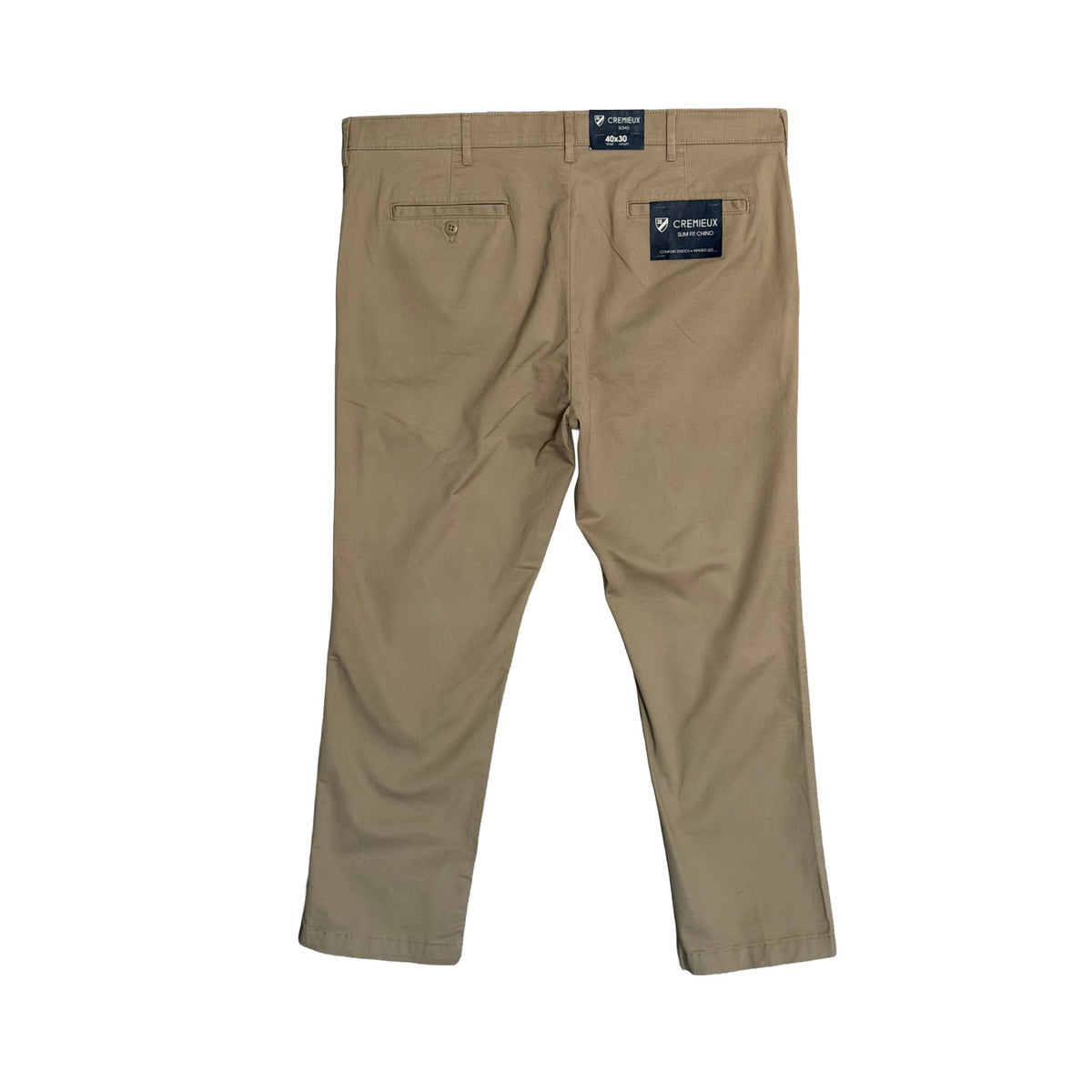 Daniel Cremieux Slim Fit Chino Men's 40"x30" Stretch Tapered Leg Khaki