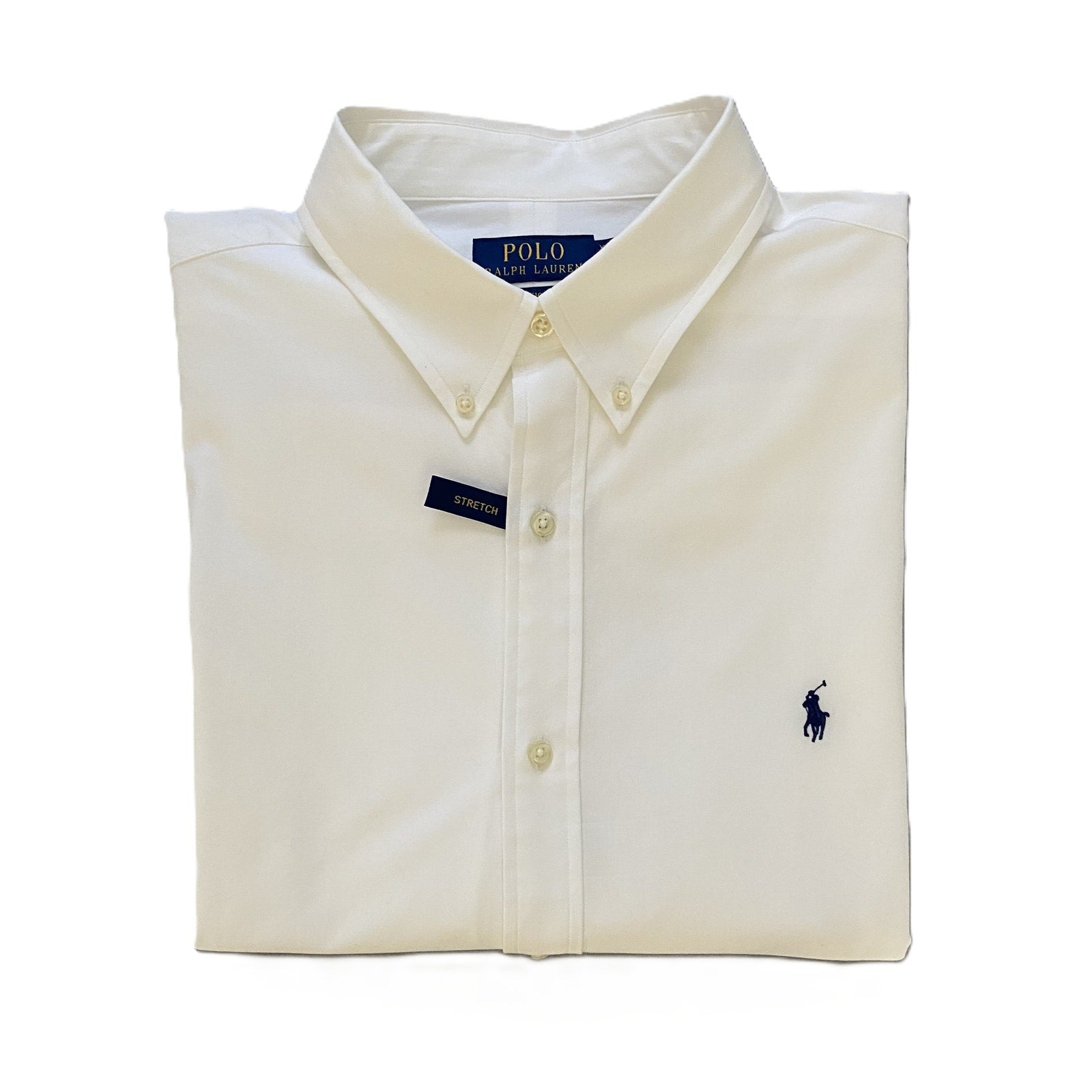 Polo Ralph Lauren Shirt Men's XL White Dress Shirt Long Sleeve Stretch