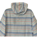 Tommy Bahama Shirt Men's XL Sand Linen Los Bellos Stripe Baja Bright Peach