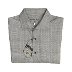 Visconti Black Men's XL Organic Cotton Long Sleeve Button Up Shirt Charcoal