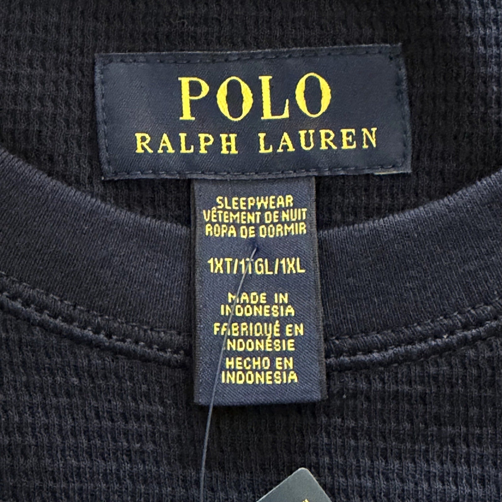 Polo Ralph Lauren Sleepwear Men's 1XT Crew Neck Long Sleeve Knit Shirt Blue