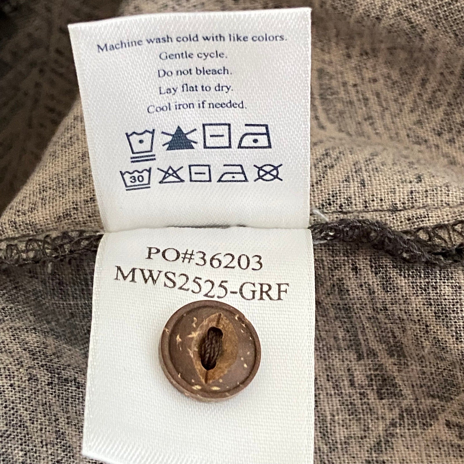 Faherty Camp Shirt Men's Large "The Breeze" Short Sleeve Graphite Rainforest