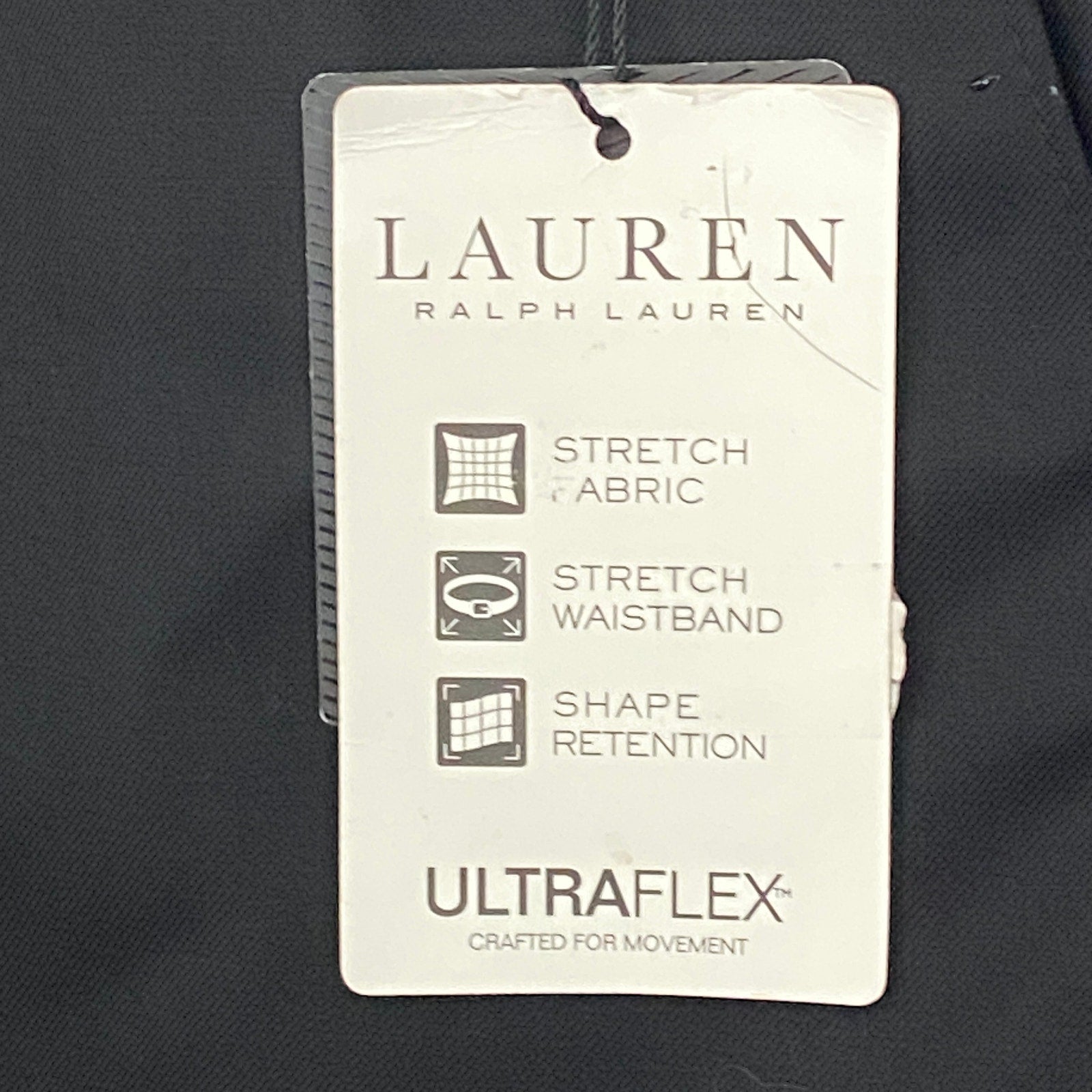 Lauren Ralph Lauren Men's 42x32 Suit Pant Classic Fit Stretch Black