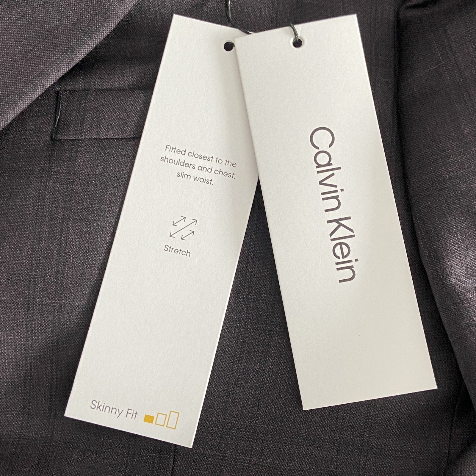 Calvin Klein Suit Jacket Men's 44 Regular Milo Skinny Wool Stretch Eggplant