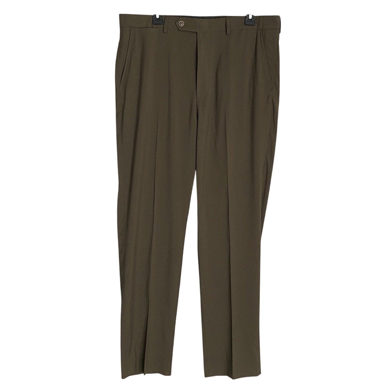 Nautica Men's Suit 40L 36W 2-Piece Suit Modern Fit Gaff Active Stretch Olive