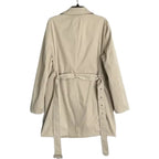 Tommy Hilfiger Men's 40 Short Double-Breasted Belted Trench Coat Beige