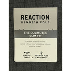 Kenneth Cole Dress Pants Men's 32"x32" Slim Fit Stretch Dark Grey Check