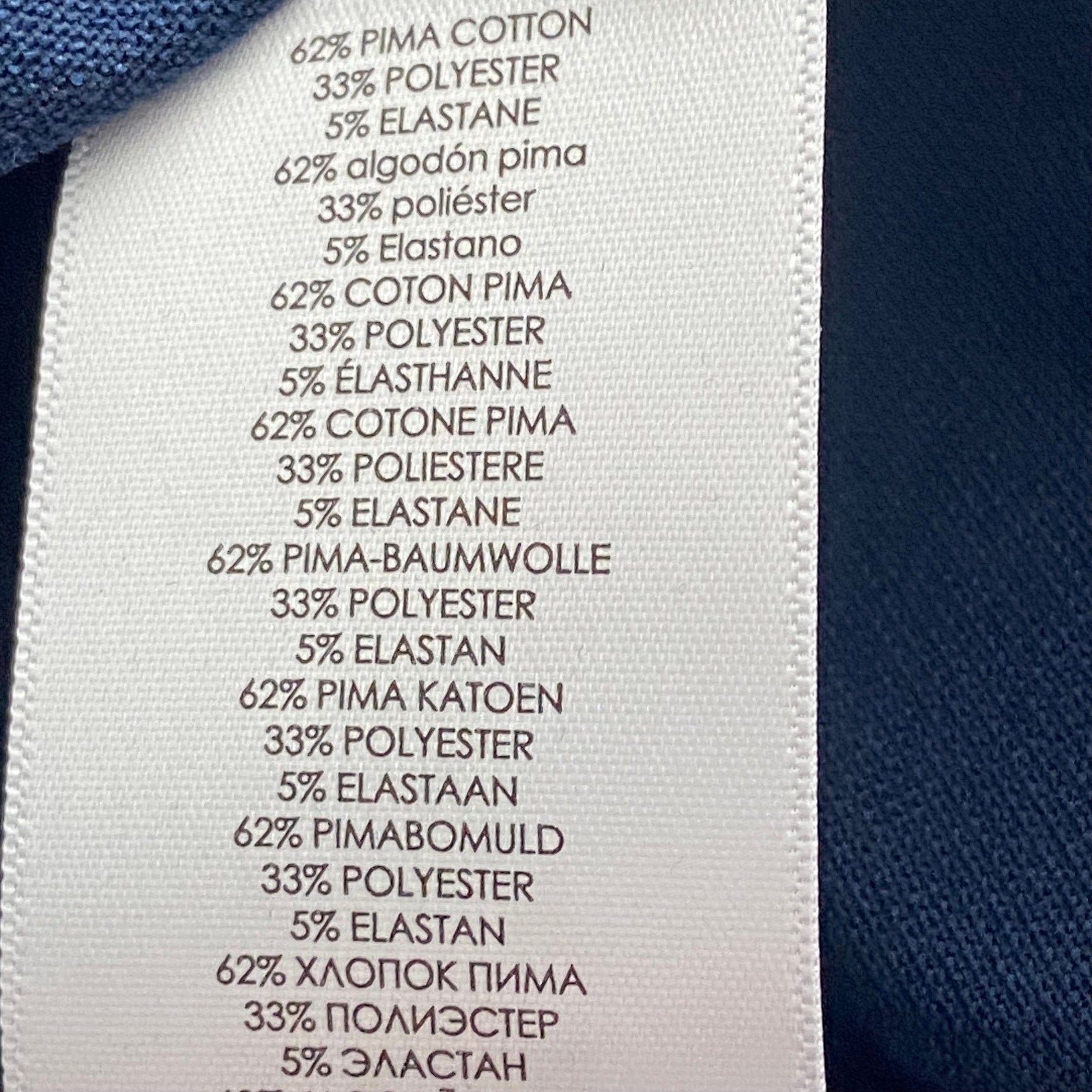 Michael Kors Polo Shirt Hoodie Men's Small Pima Cotton Stretch Dark Blue NEW