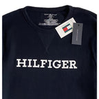 Tommy Hilfiger Tee Men's XL Long Sleeve Waffle-Knit Crew Neck Navy Blue