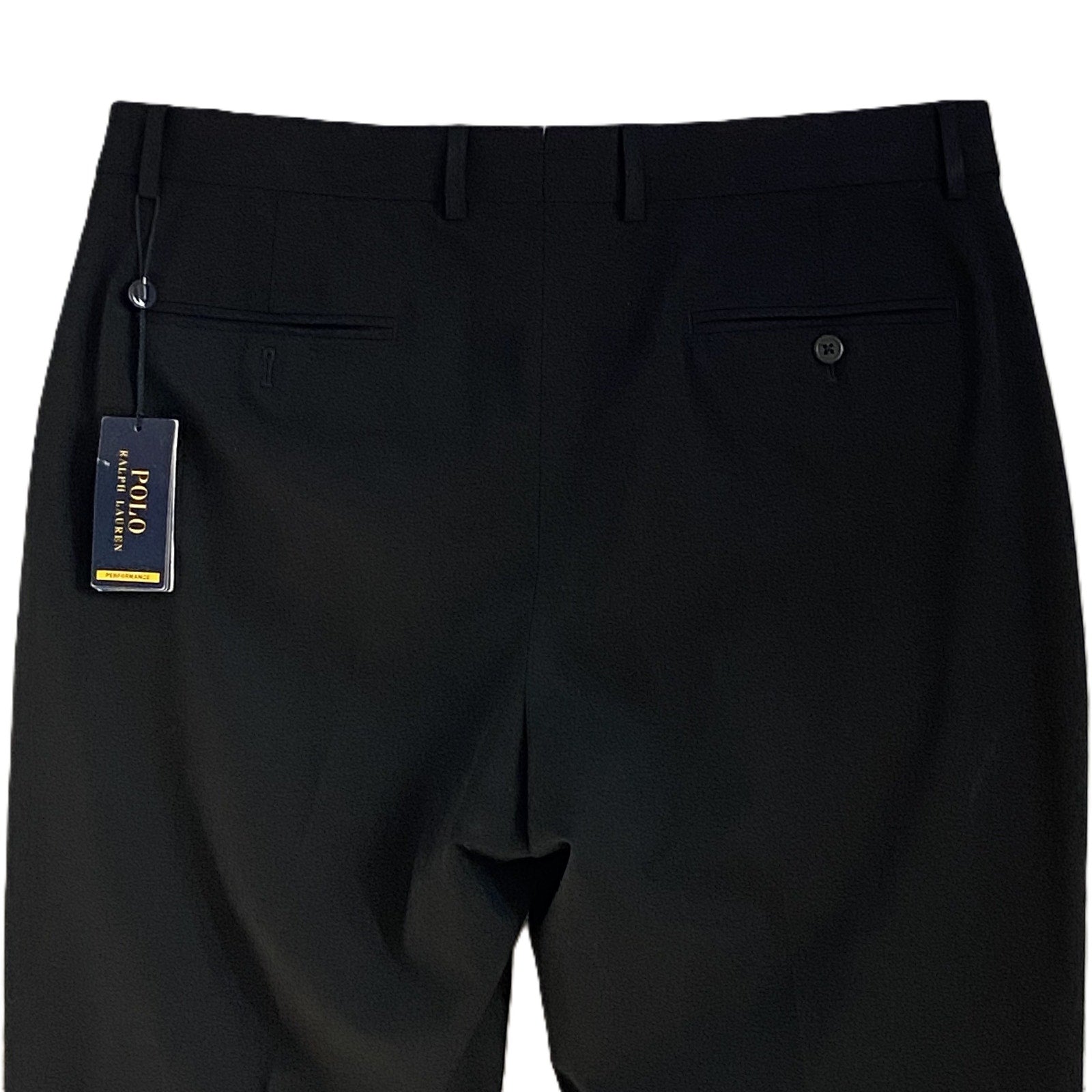 Polo Ralph Lauren Pants Men's 36x34 Dress Pants Flat Front Cuffed Black