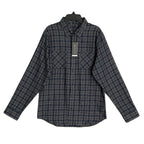 Travis Mathew Men's Small Cloud Collection Flannel Plaid Shirt Black