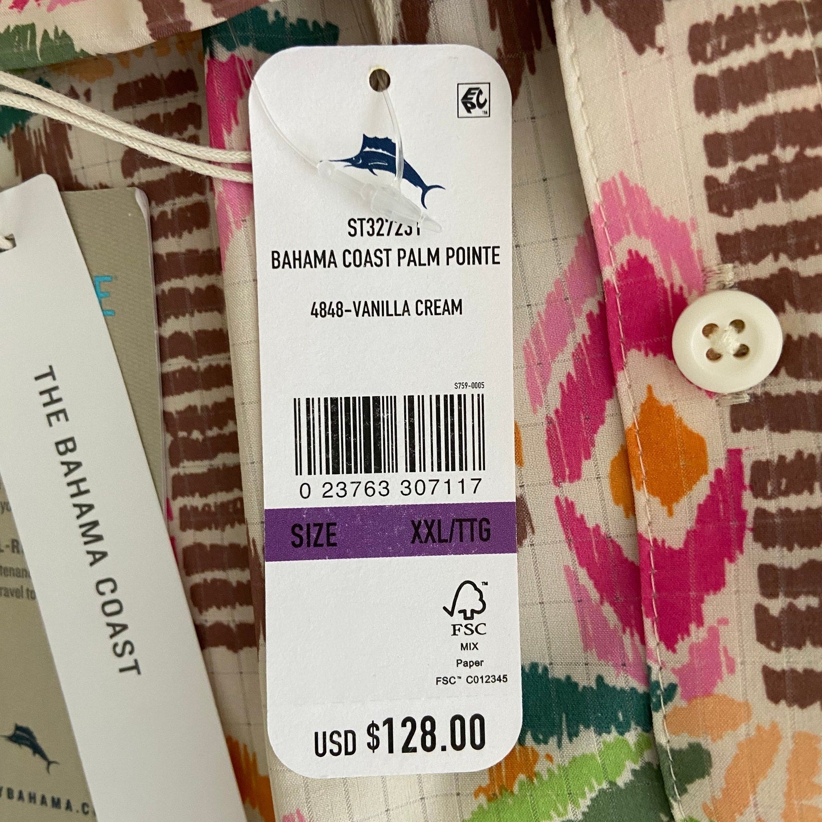 Tommy Bahama Shirt Men's XXL "The Bahama Coast" Palm Point Stretch NEW