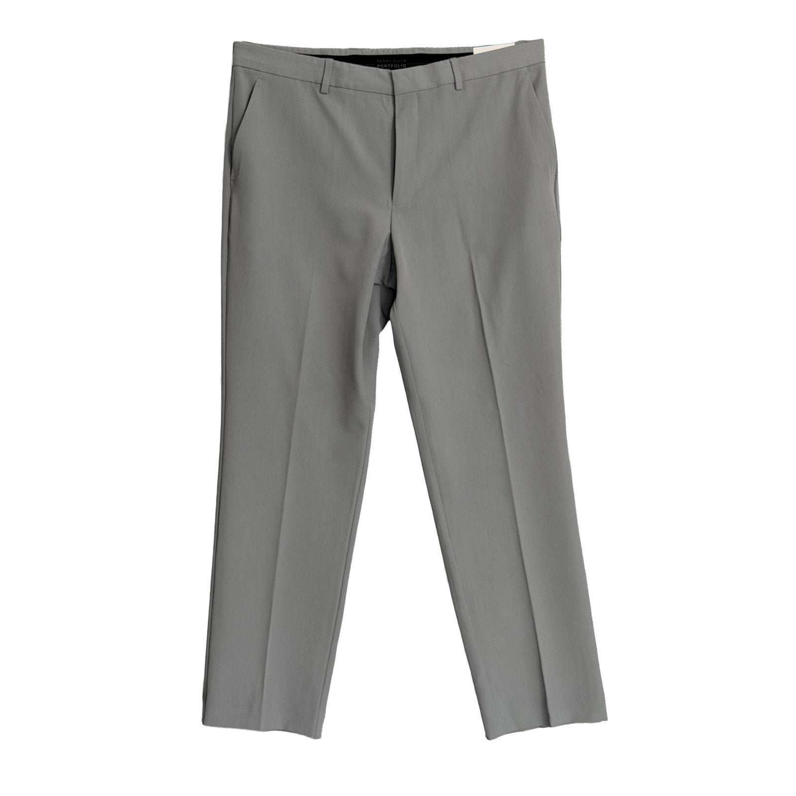 Perry Ellis Portfolio Dress Pant Men's 36"x32" Modern Fit Chiseled Stone