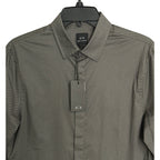 Armani Exchange Dress Shirt Men's Small Slim Fit Stretch Sage Diamond