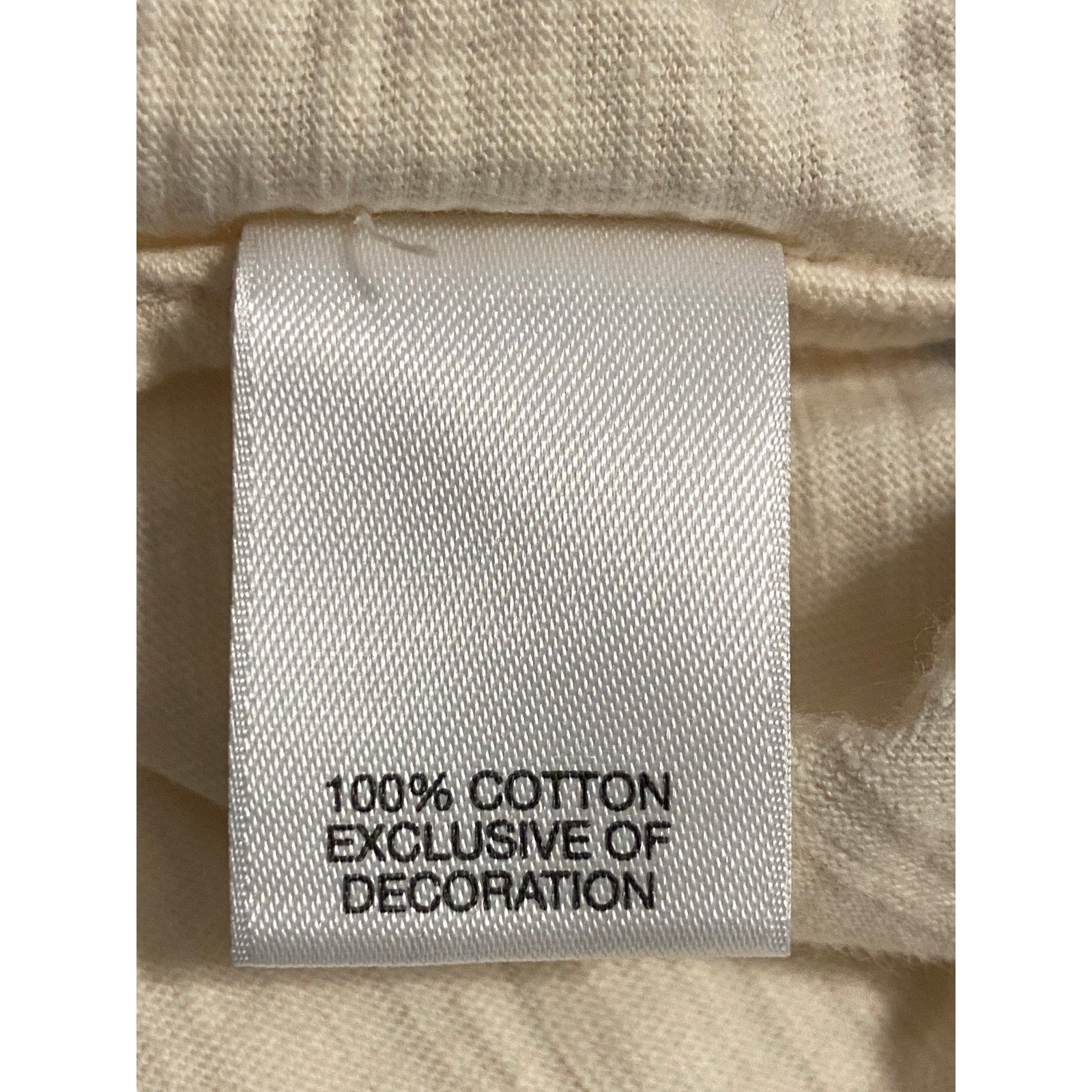 Daniel Cremieux Shirt Men's Large Long Sleeve Polo Shirt Cream Blue Stripe