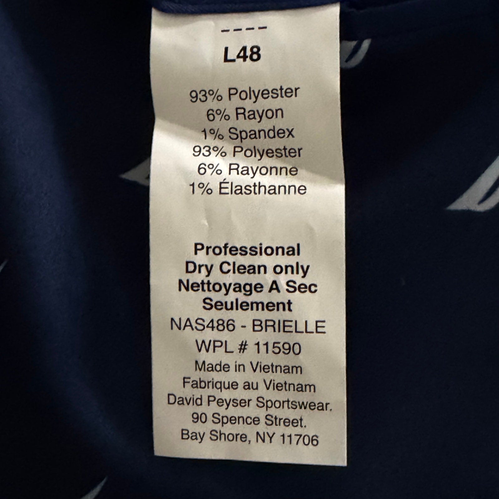 Nautica Sport Coat Men's 48 Long Modern Fit Active Stretch Lt Blue