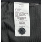 Perry Ellis Portfolio Pants Men's 34x32 Slim Fit Dress Pant Charcoal Gingham