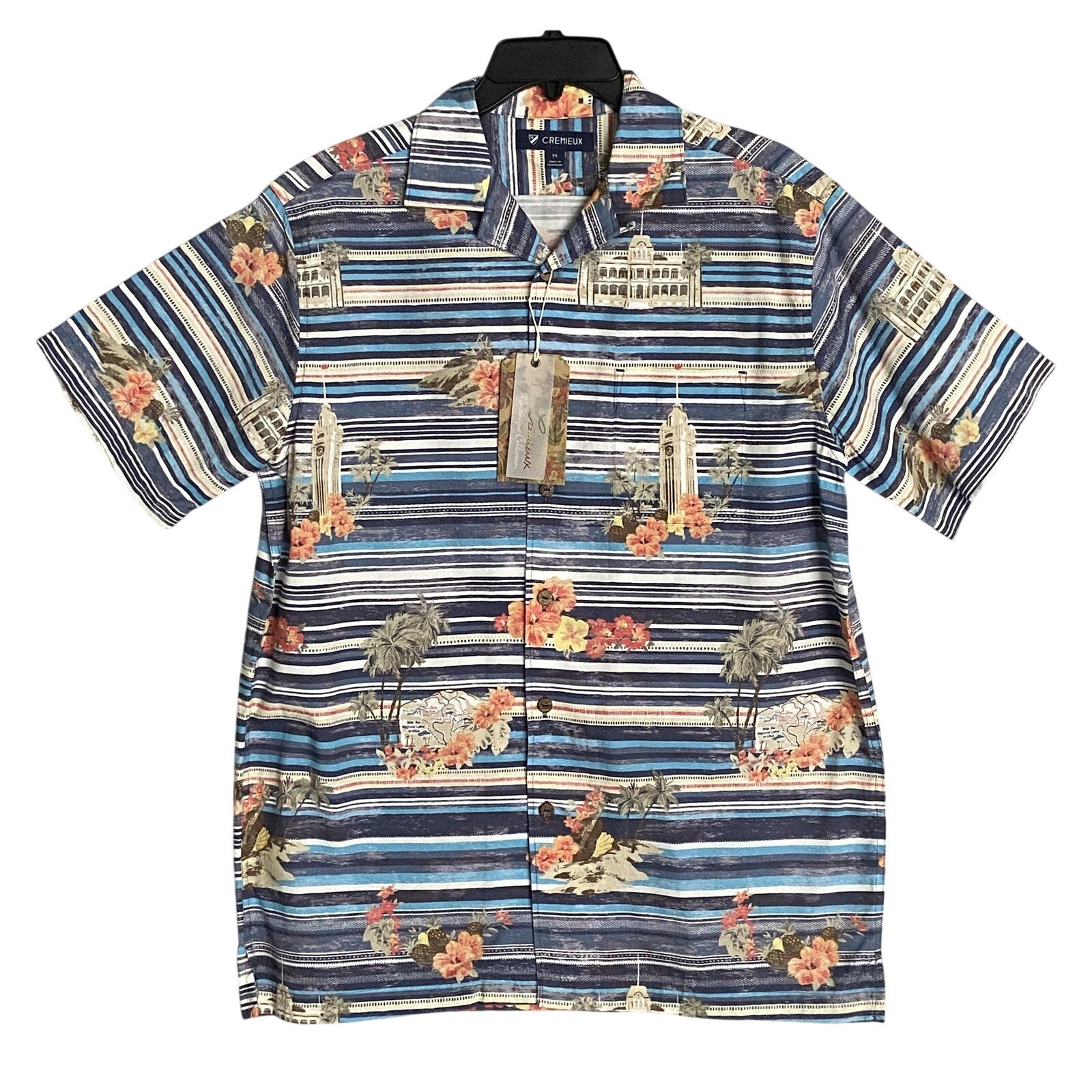 Daniel Cremieux Shirt Men's Medium Martinique Collection Camp Shirt
