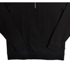 Boss Half-Zip Pullover Men's 2XT Mercerized Cotton Stand Collar Solid Black
